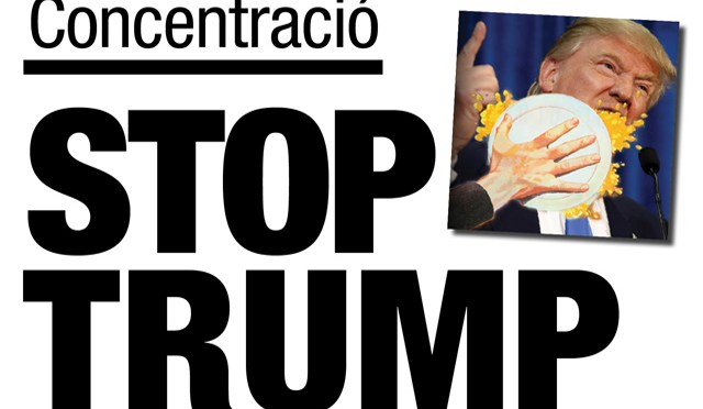 Concentració Stop Trump #StopIslamofòbia #NoBanNoWall